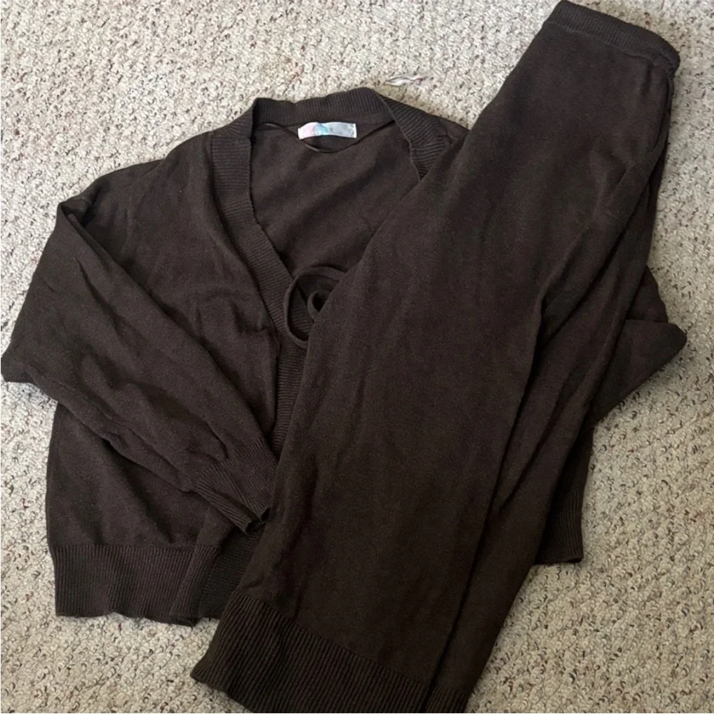 Free People beach Brown Cardigan Set XL - Picture 1 of 9